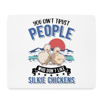 Silk Chicken Gift Silkie Chicken - Mouse Pad (horizontal) - white - Front