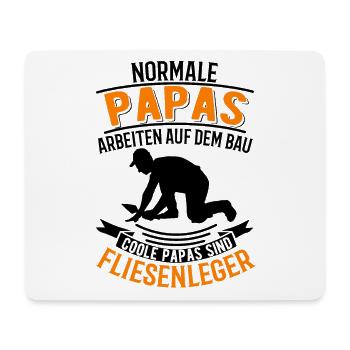 Fliesenleger und Papa Fliesenleger Vatertag - Mousepad (Querformat) - Weiß - Vorne