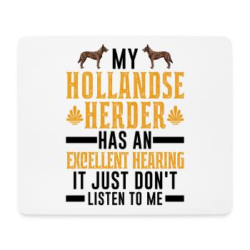 Hollandse Herder Hollandse Herderdshond - Mousepad (Querformat) - Weiß - Vorne