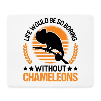 Chamäleon Geschenk Chameleon - Mousepad (Querformat) - Weiß - Vorne
