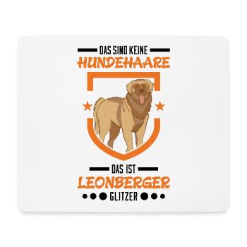 Leonberger Glitzer - Mousepad (Querformat) - Weiß - Vorne