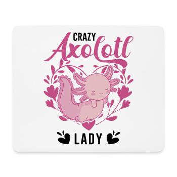 Crazy Axolotl lady tail lurch axolotl girl - Mouse Pad (horizontal) - white - Front