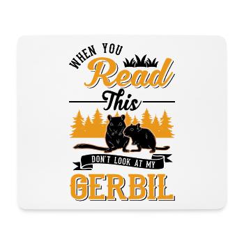 Gerbil Geschenk Rennratte Rennmaus - Mousepad (Querformat) - Weiß - Vorne