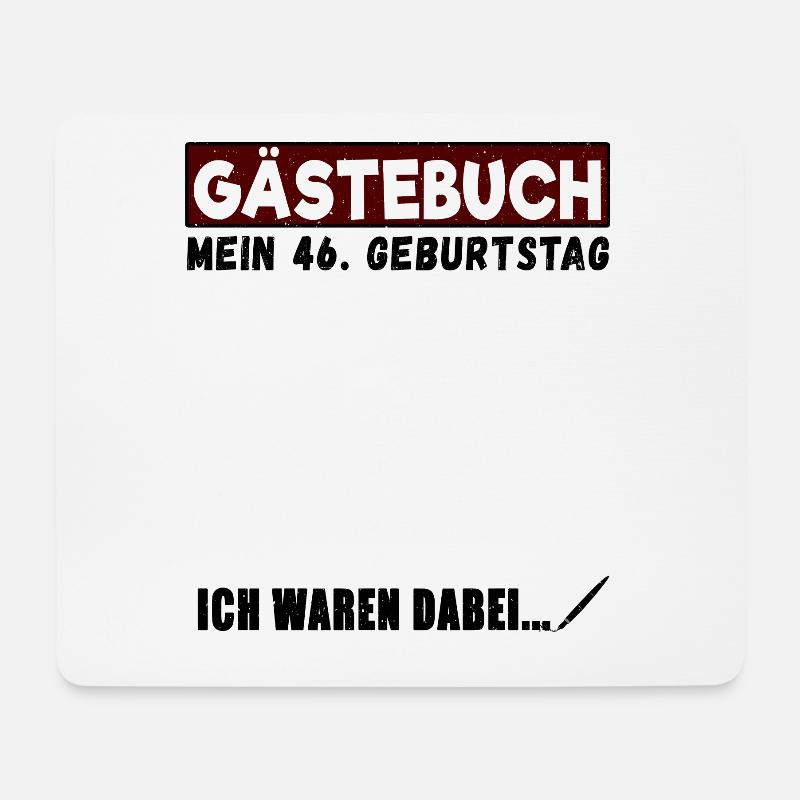 46. Geburtstag Gästebuch 46 Jahre - Mousepad (Querformat) - Weiß