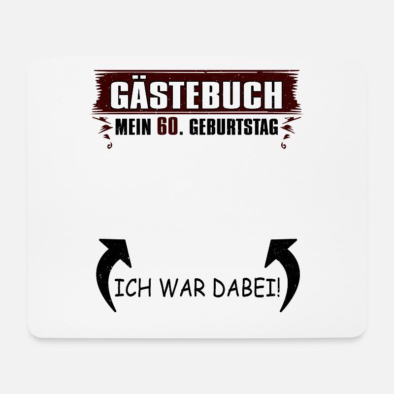 60. Geburtstag Eintrag Gästebuch 60 Jahre Lustiges - Mousepad (Querformat) - Weiß