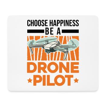Drone Pilote Cadeau Drone Quadcopter - Tapis de souris (format paysage) - blanc - Devant