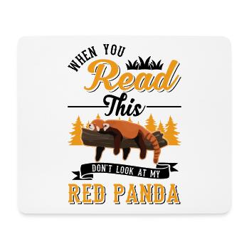 Red Panda Gift Cat Bear - Mouse Pad (horizontal) - white - Front