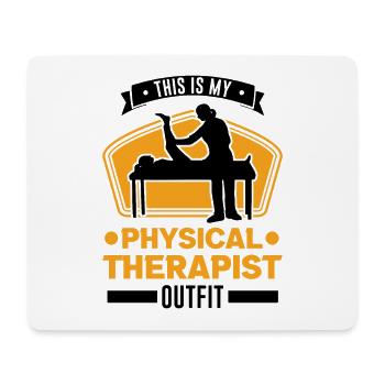 Physiotherapeut Outfit Physiotherapie Physio - Mousepad (Querformat) - Weiß - Vorne