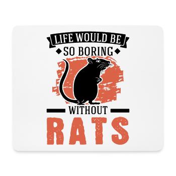 Rat Gift Domestic Rat Rat Owner - Mouse Pad (horizontal) - white - Front