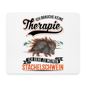 Stachelschwein Therapie Porcupine - Mousepad (Querformat) - Weiß - Vorne