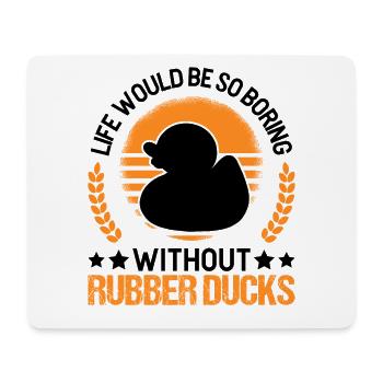 Gummiente Geschenk Quietscheente Badeente - Mousepad (Querformat) - Weiß - Vorne