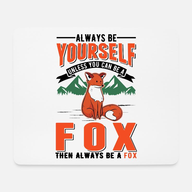 Always be yourself Unless you can be a Fox Fuchs - Mousepad (Querformat) - Weiß