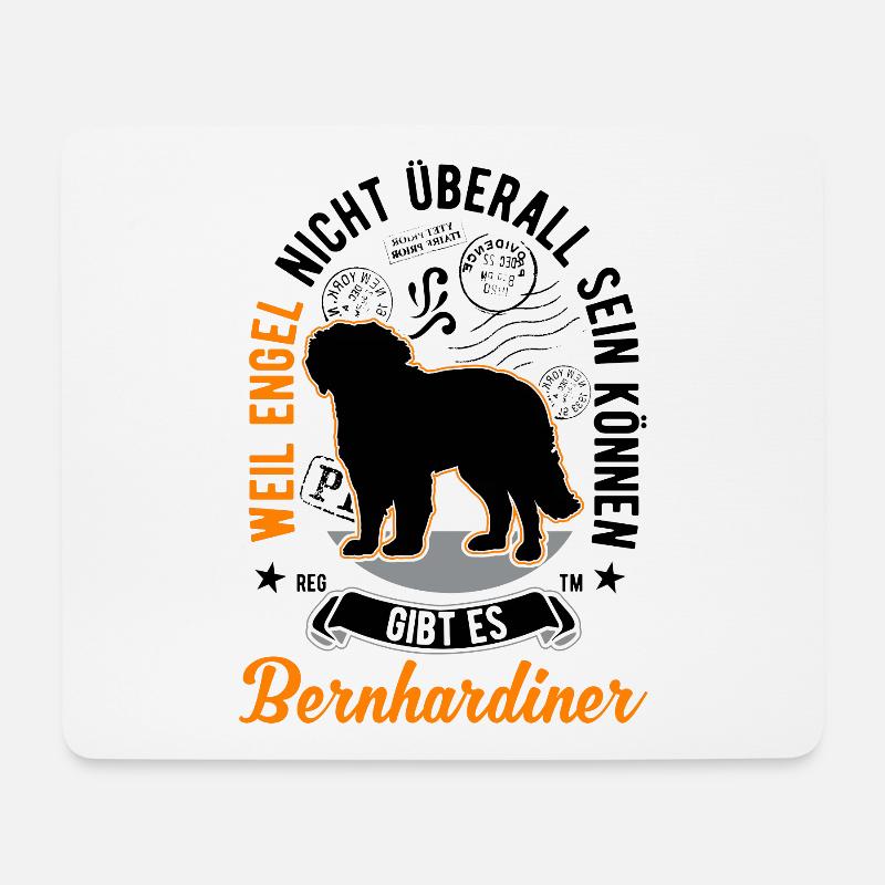 Bernhardiner Engel Bernhardshund - Mousepad (Querformat) - Weiß
