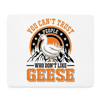 Gänse Geschenk Gänseliebhaber Gänsezüchter - Mousepad (Querformat) - Weiß - Vorne