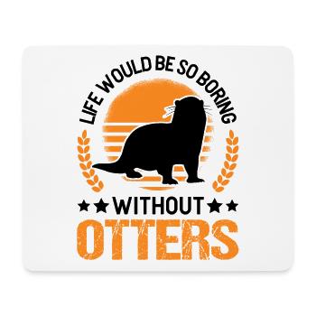 Otter Geschenk Fischotter Seeotter - Mousepad (Querformat) - Weiß - Vorne