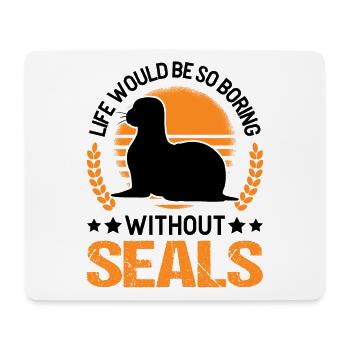 Seal Gift Sea Lion Seal - Mouse Pad (horizontal) - white - Front