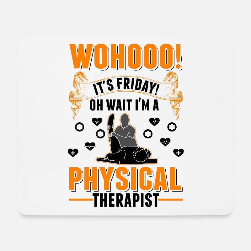 Physiotherapeut Freitag Physiotherapie Physio - Mousepad (Querformat) - Weiß