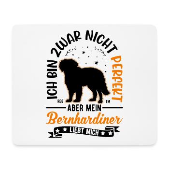 Bernhardiner Geschenk St. Bernhardshund - Mousepad (Querformat) - Weiß - Vorne