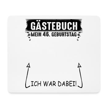 Gästebuch 46. Geburtstag Glückwunsch Zu 46 Jahren - Mousepad (Querformat) - Weiß - Vorne