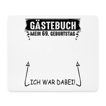 Gästebuch 69. Geburtstag Glückwunsch Zu 69 Jahren - Mousepad (Querformat) - Weiß - Vorne