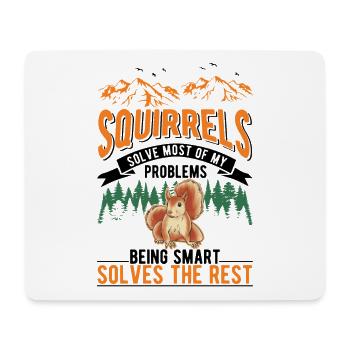 Cadeau Écureuil Gris Écureuil - Tapis de souris (format paysage) - blanc - Devant