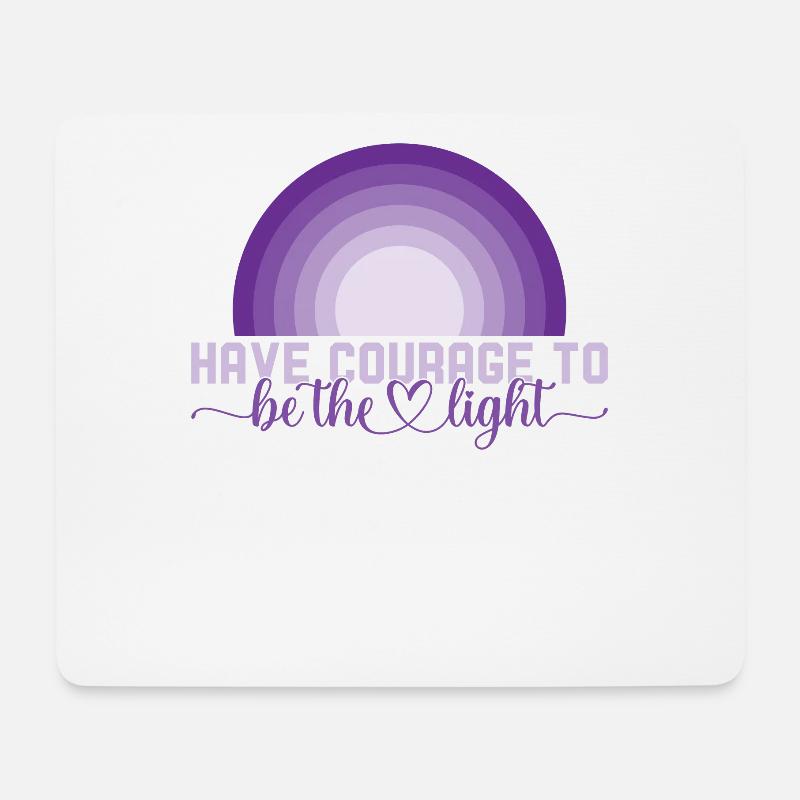 Haben Sie Den Mut, Der Lichtglaube Zu Sein, Für - Mousepad (Querformat) - Weiß