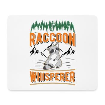 Raton laveur Whisperer Raton laveur - Tapis de souris (format paysage) - blanc - Devant