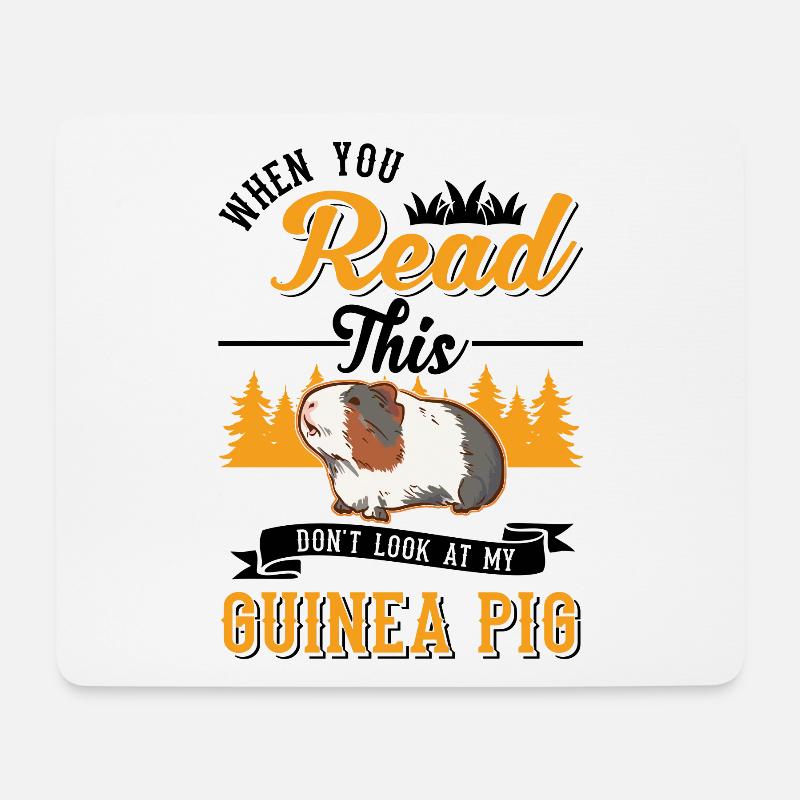 Meerschweinchen Geschenk Guinea Pig - Mousepad (Querformat) - Weiß