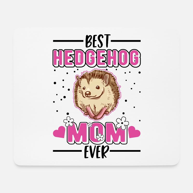 Best Hedgehog Mom Ever Igel Mama Stacheligel - Mousepad (Querformat) - Weiß
