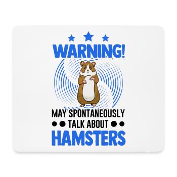 Warnung Hamster Hamsterrad Goldhamster - Mousepad (Querformat) - Weiß - Vorne