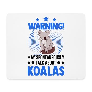 Peut parler spontanément de Koalas Koala Bear - Tapis de souris (format paysage) - blanc - Devant