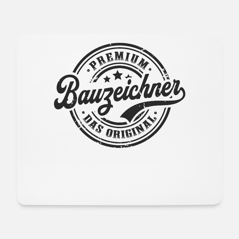Bauzeichner Original Lustiges Bauzeichner - Mousepad (Querformat) - Weiß