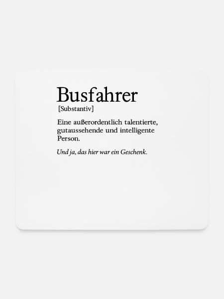 Busfahrer Gutaussehend Linienbus Bus Fahrer - Mousepad (Querformat) - Weiß