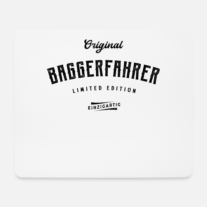 Baggerfahrer Limited Edition Bagger Baggerführer - Mousepad (Querformat) - Weiß