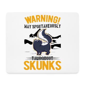 Warnung Stinktier Besitzer Skunk - Mousepad (Querformat) - Weiß - Vorne