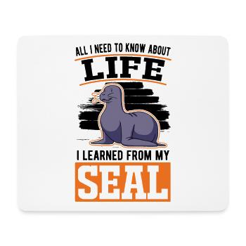 Robbe Geschenk Seal Seelöwe - Mousepad (Querformat) - Weiß - Vorne