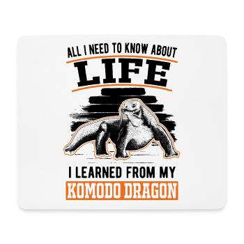 Komodowaran Komododrache Waran - Mousepad (Querformat) - Weiß - Vorne