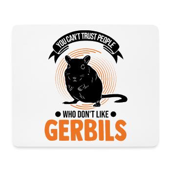 Gerbil Geschenk Rennratte Rennmaus - Mousepad (Querformat) - Weiß - Vorne