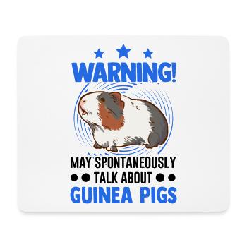 Warnung Meerschweinchen Geschenk Meerschwein - Mousepad (Querformat) - Weiß - Vorne