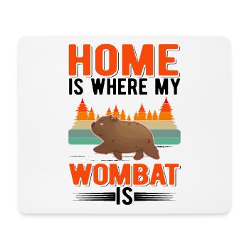 Home is where my Wombat is - Mousepad (Querformat) - Weiß - Vorne