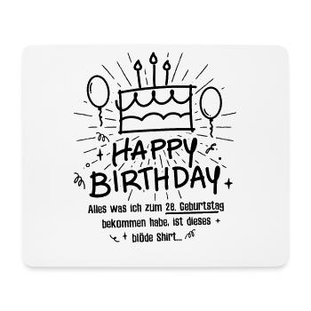 28. Geburtstag Happy Birthday Lustig 28 Jahre - Mousepad (Querformat) - Weiß - Vorne