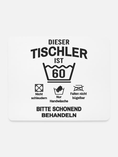 Tischler 60. Geburtstag Lustig 60 Jahre - Mousepad (Querformat) - Weiß
