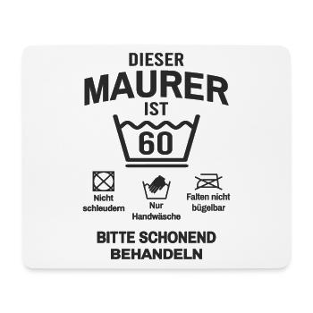 60. Geburtstag Maurer Lustig 60 Jahre - Mousepad (Querformat) - Weiß - Vorne
