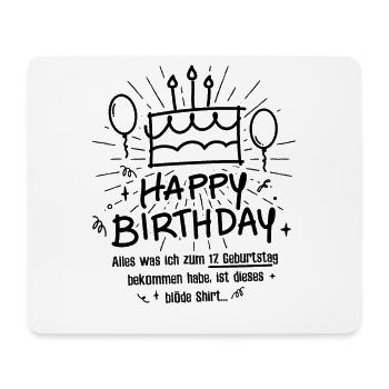17. Geburtstag Happy Birthday Lustig 17 Jahre - Mousepad (Querformat) - Weiß - Vorne