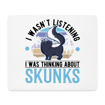Stinktier Geschenk Skunk - Mousepad (Querformat) - Weiß - Vorne