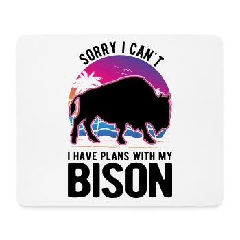 Buffalo Gift Bison Water Buffalo - Mouse Pad (horizontal) - white - Front