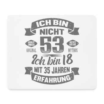 53. Geburtstag Männer Frauen Lustig 53 Jahre - Mousepad (Querformat) - Weiß - Vorne