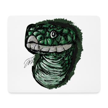 le serpent vert agile, les cadeaux d’animaux - Tapis de souris (format paysage) - blanc - Devant