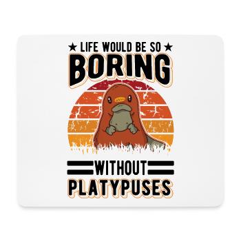 Schnabeltier Geschenk Platypus - Mousepad (Querformat) - Weiß - Vorne