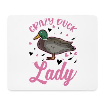 Crazy Duck lady éleveur de canards - Tapis de souris (format paysage) - blanc - Devant